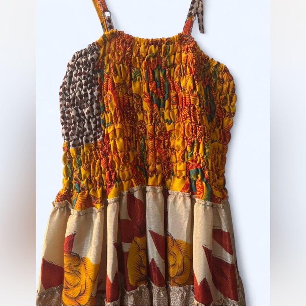 Colorful Patchwork Maxi Dress - Picture 2 of 3